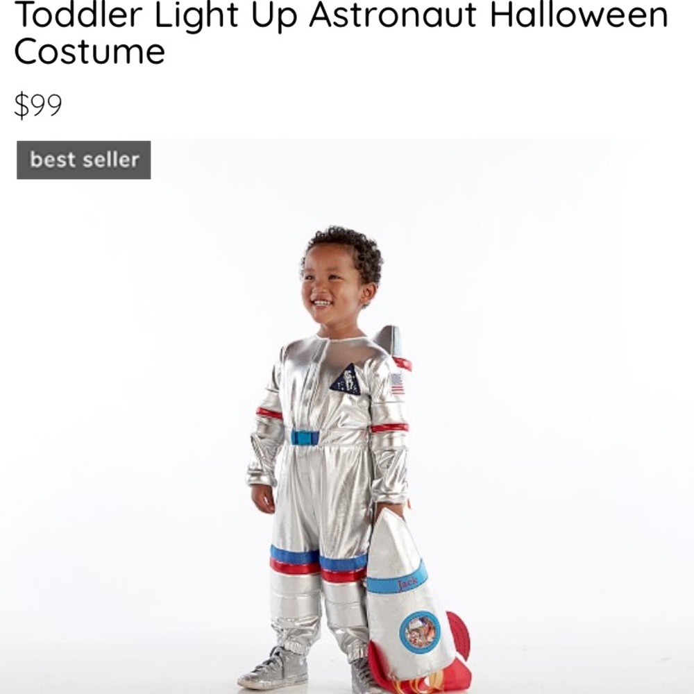 Pottery barn kids astronaut costume